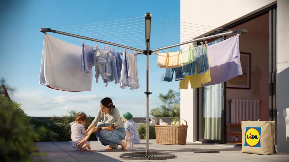 Families on laundry overload: could Lidl’s €24 rotary airer shift 5 washes outside and spare space?