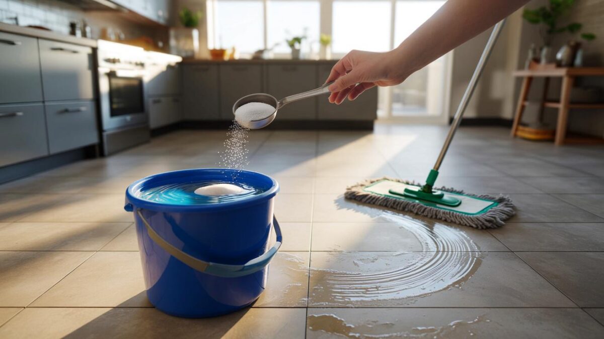 Just one spoonful of baking soda in your mop water – and your floors will shine like new