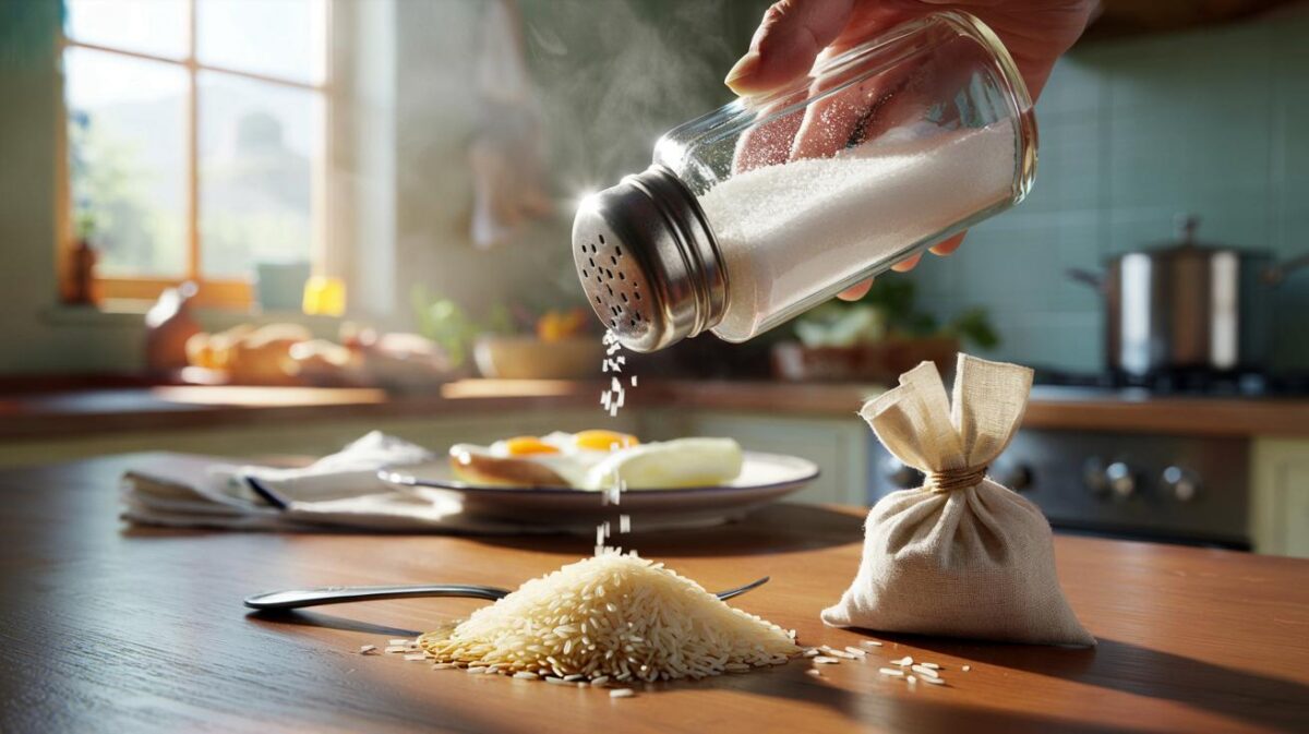 Just one spoonful of rice in your salt shaker – and it will never clump again