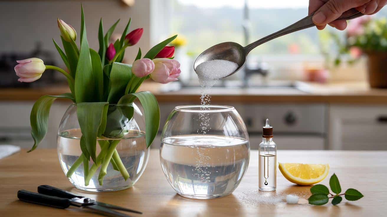Just one spoonful of sugar in your vase – and your flowers will last twice as long