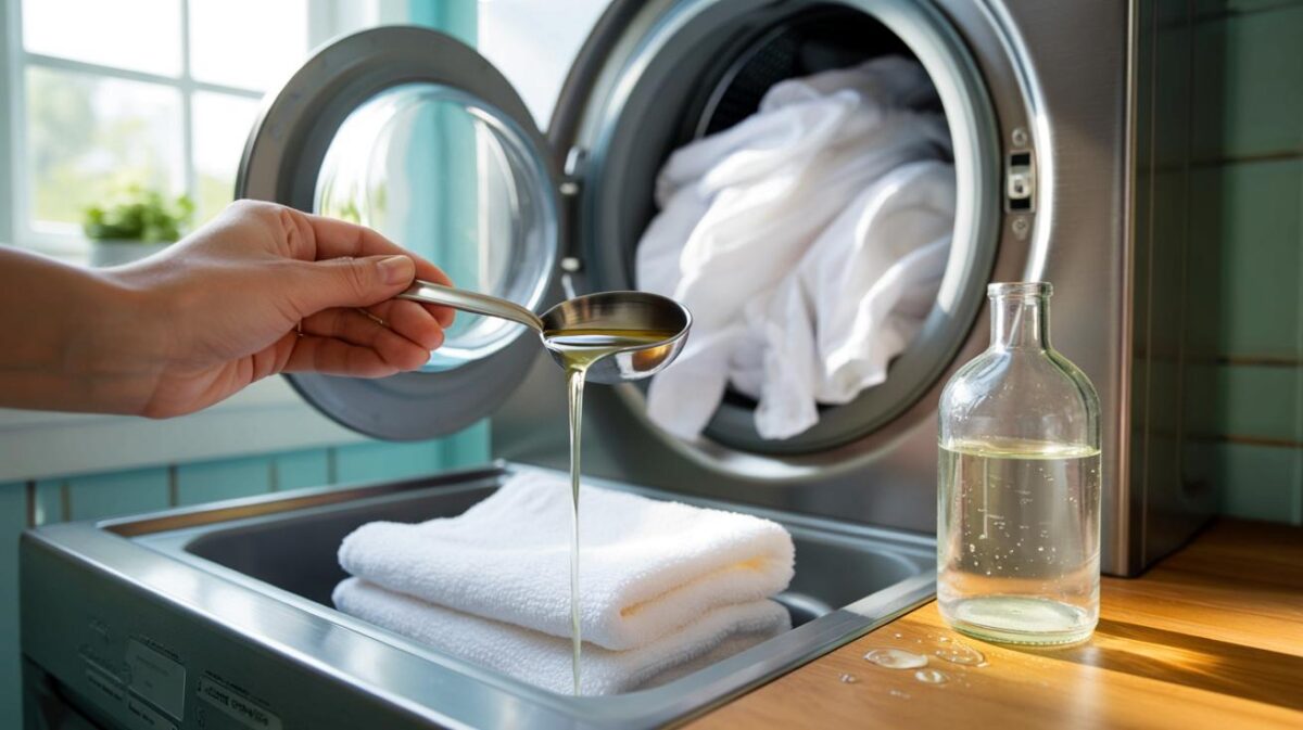 Just one spoonful of vinegar in your laundry – and your whites will stay bright for weeks