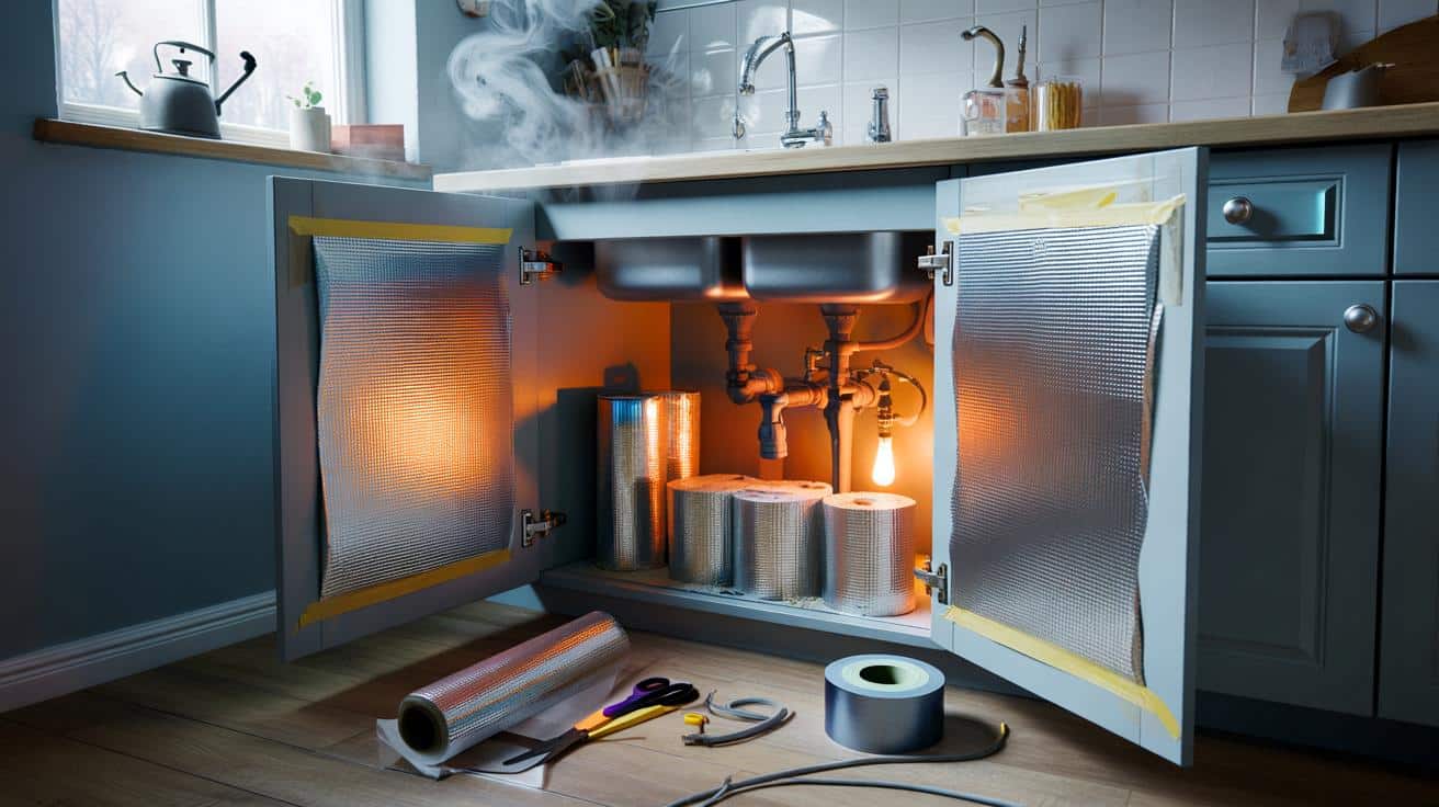 The easy cupboard insulation hack that keeps pipes warm and your bills down