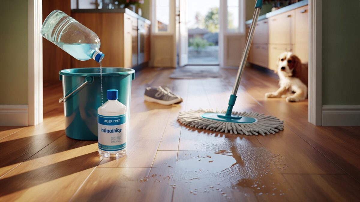 The ingredient you should add to your cleaning bucket for long-lasting clean floors