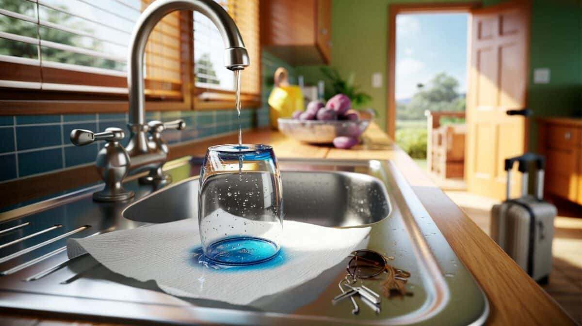 You should leave a glass and a paper towel in the sink when you go on summer vacation, here’s why